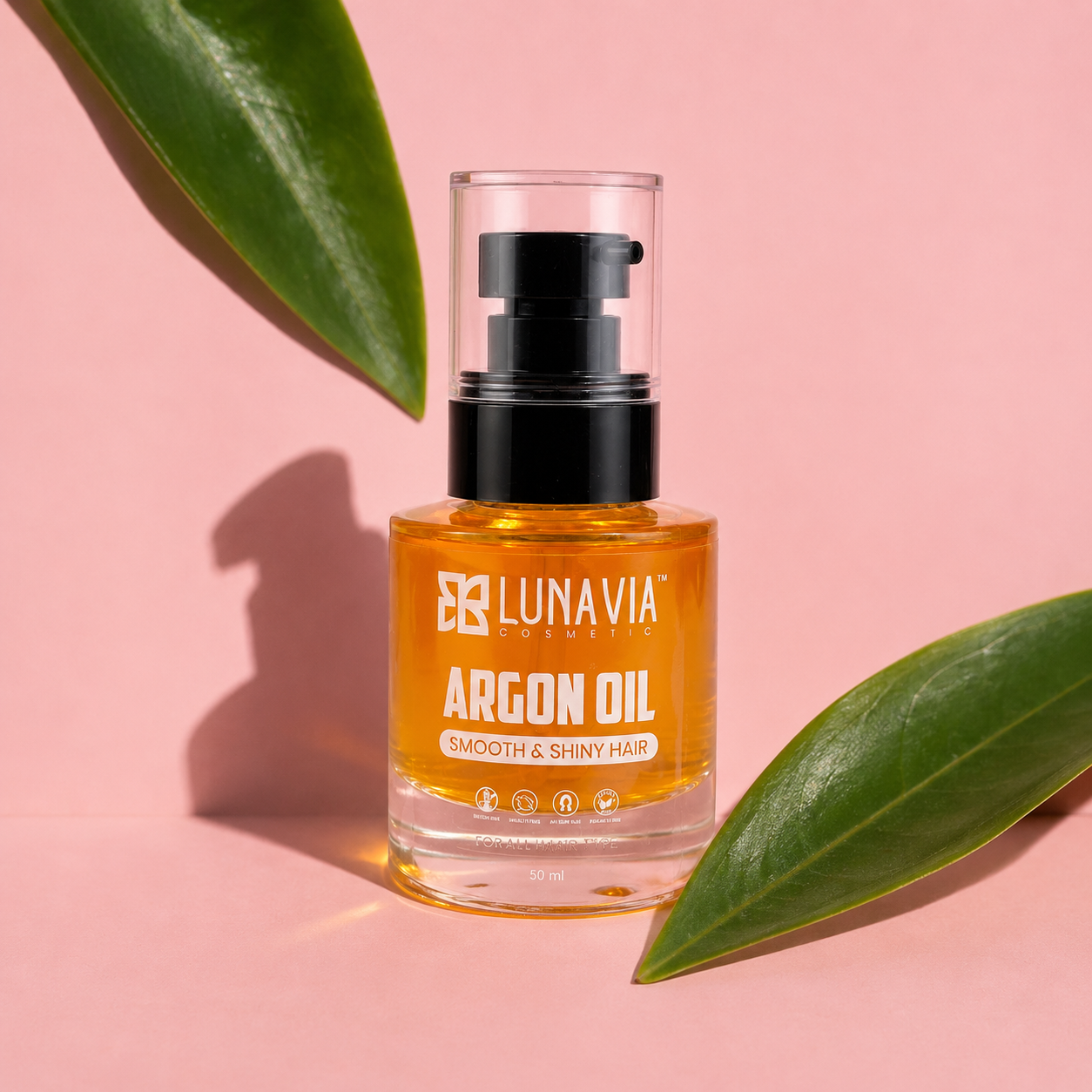 Argan Hair Oil for Hair Growth & Frizz Control | Smooth & Shiny Hair Serum | Natural Hair Nourishing Oil | 50ml