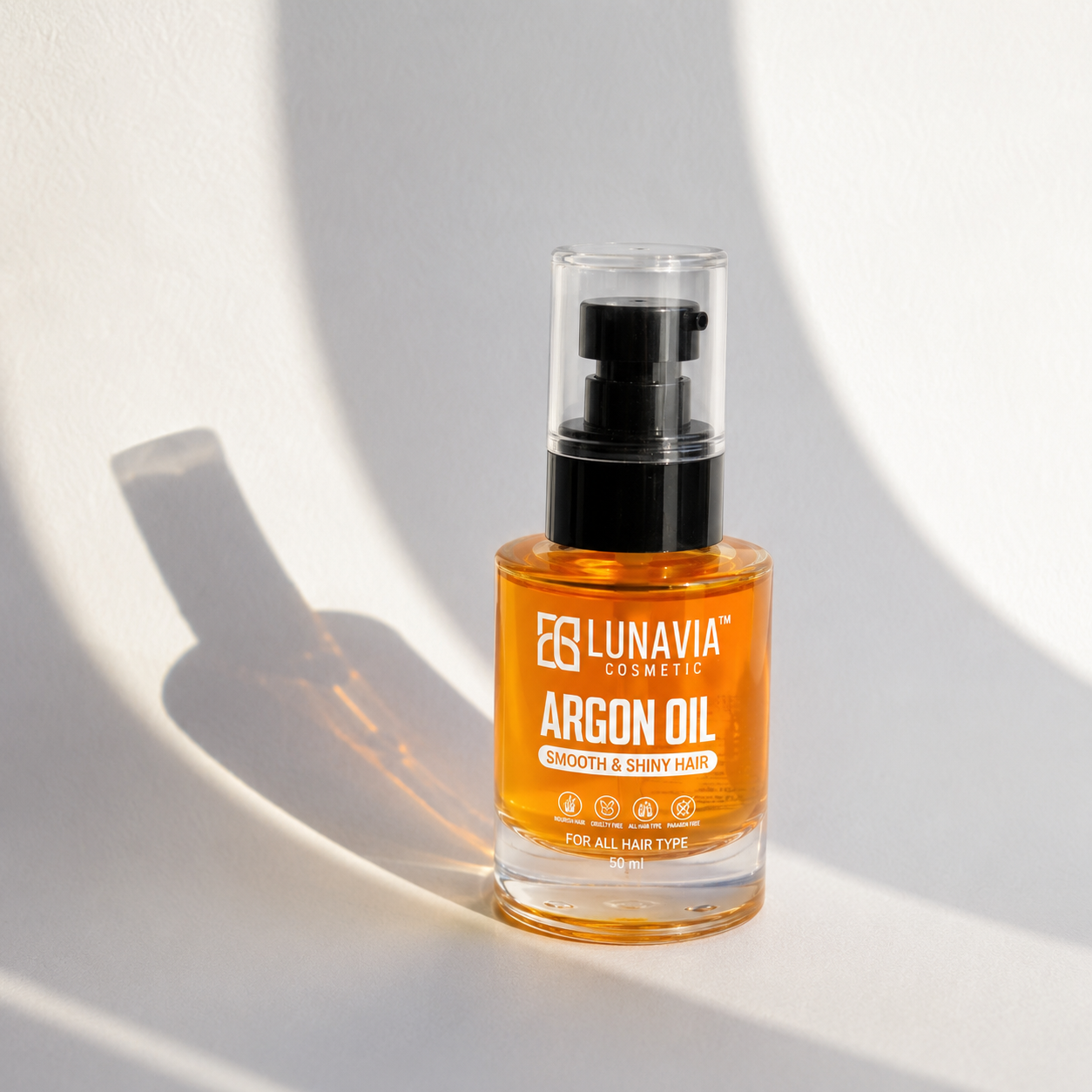 Argan Hair Oil for Hair Growth & Frizz Control | Smooth & Shiny Hair Serum | Natural Hair Nourishing Oil | 50ml